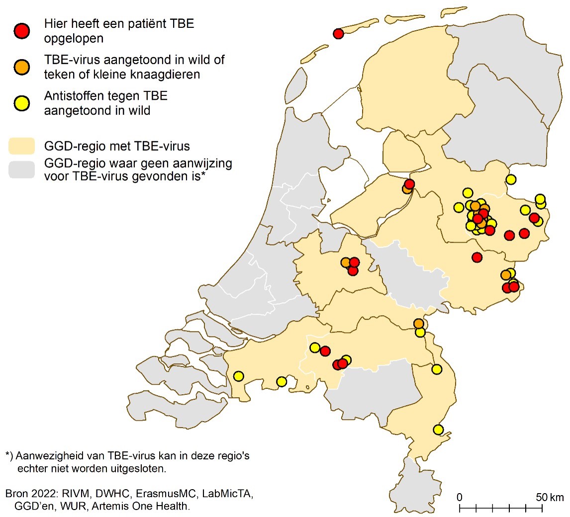 TBE in Nederland dec 2022. Bron RIVM DWHC ea